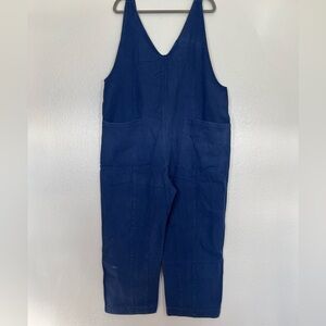 Navy blue denim overall style jumper, size XL